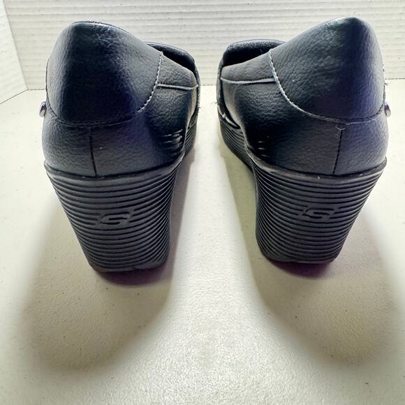 SKECHERS Platform black Loafers SZ 8.5 - Picture 3 of 7